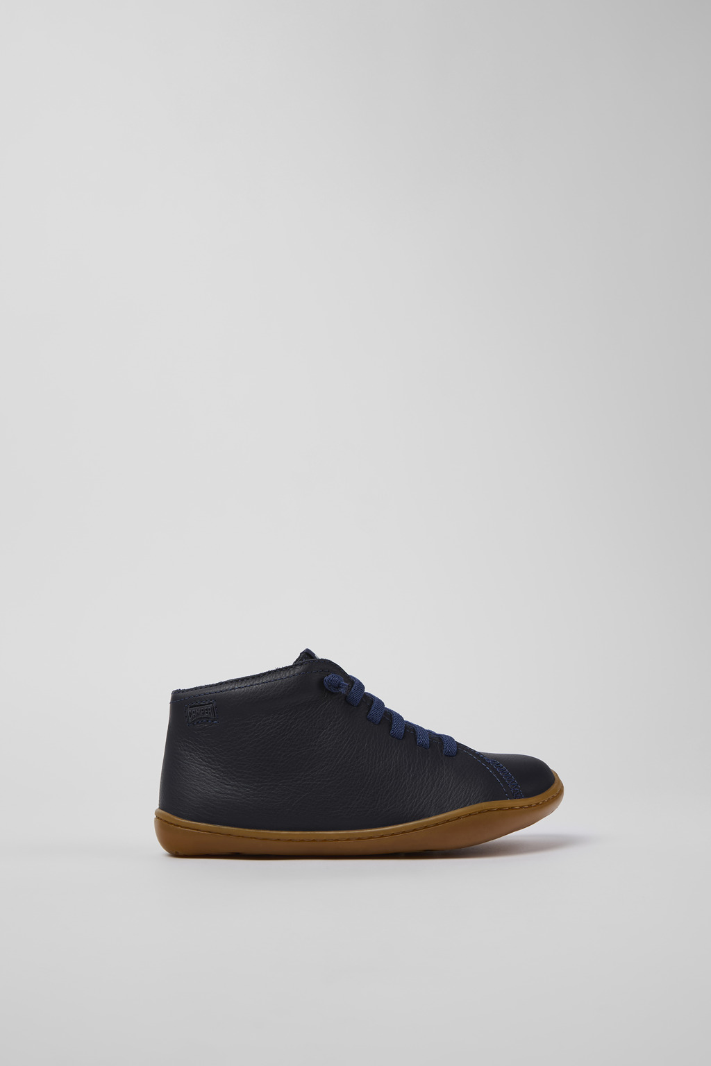 Peu Blue Leather Ankle Boots for Kids. - Image 2