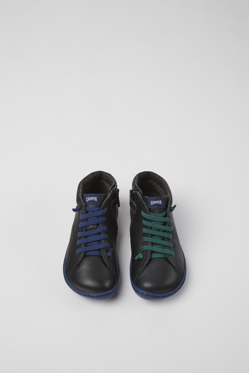 Twins Black leather ankle boots for kids - Image 4