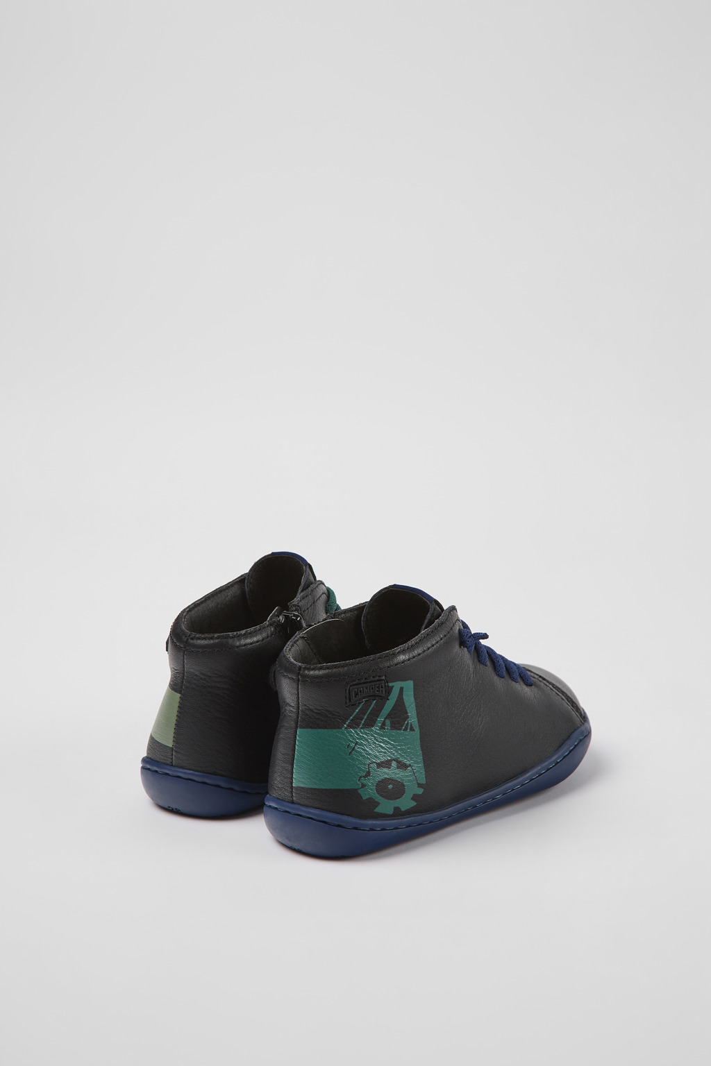 Twins Black leather ankle boots for kids - Image 3
