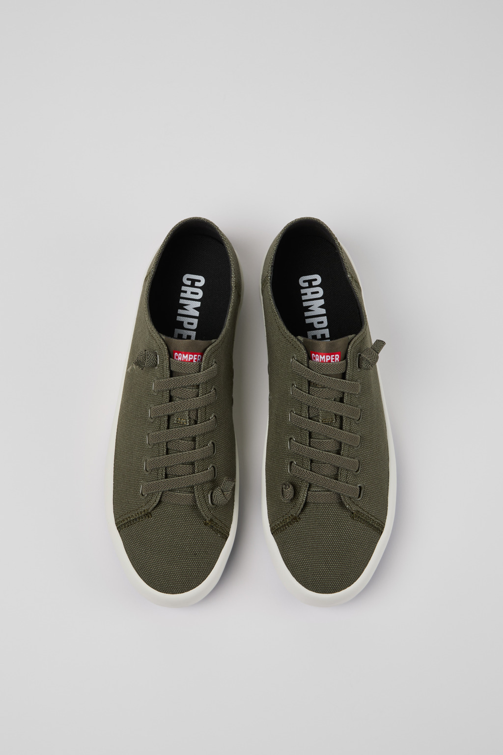 Andratx Green Textile Sneakers for Men. - Image 4