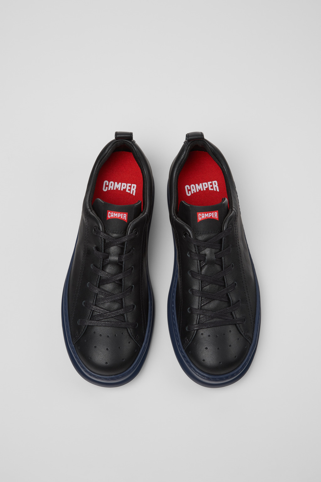 Runner Black Leather Sneakers for Men. - Image 4