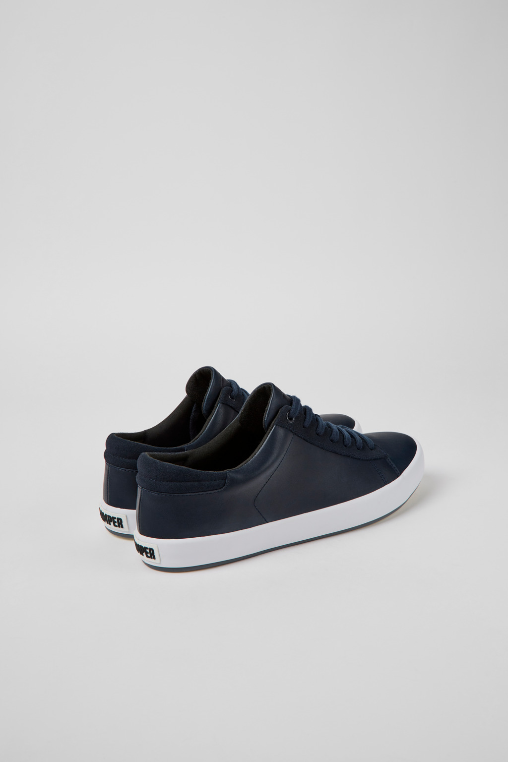Andratx Blue Leather and Nubuck Sneakers for Men. - Image 3