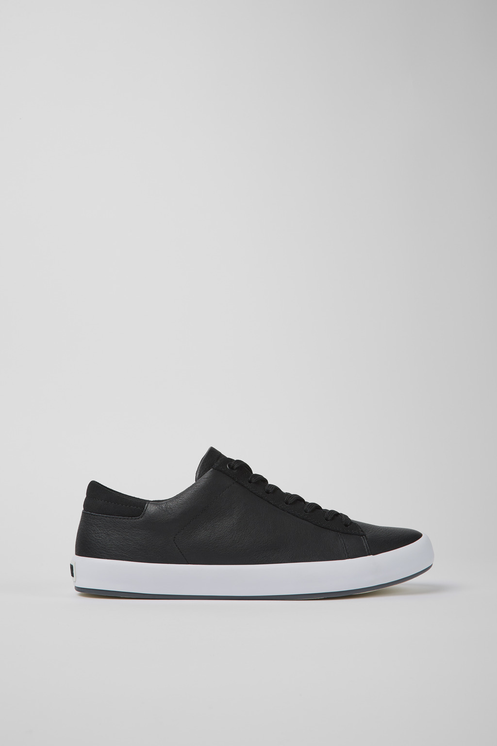 Andratx Black Leather and Nubuck Sneakers for Men. - Image 2