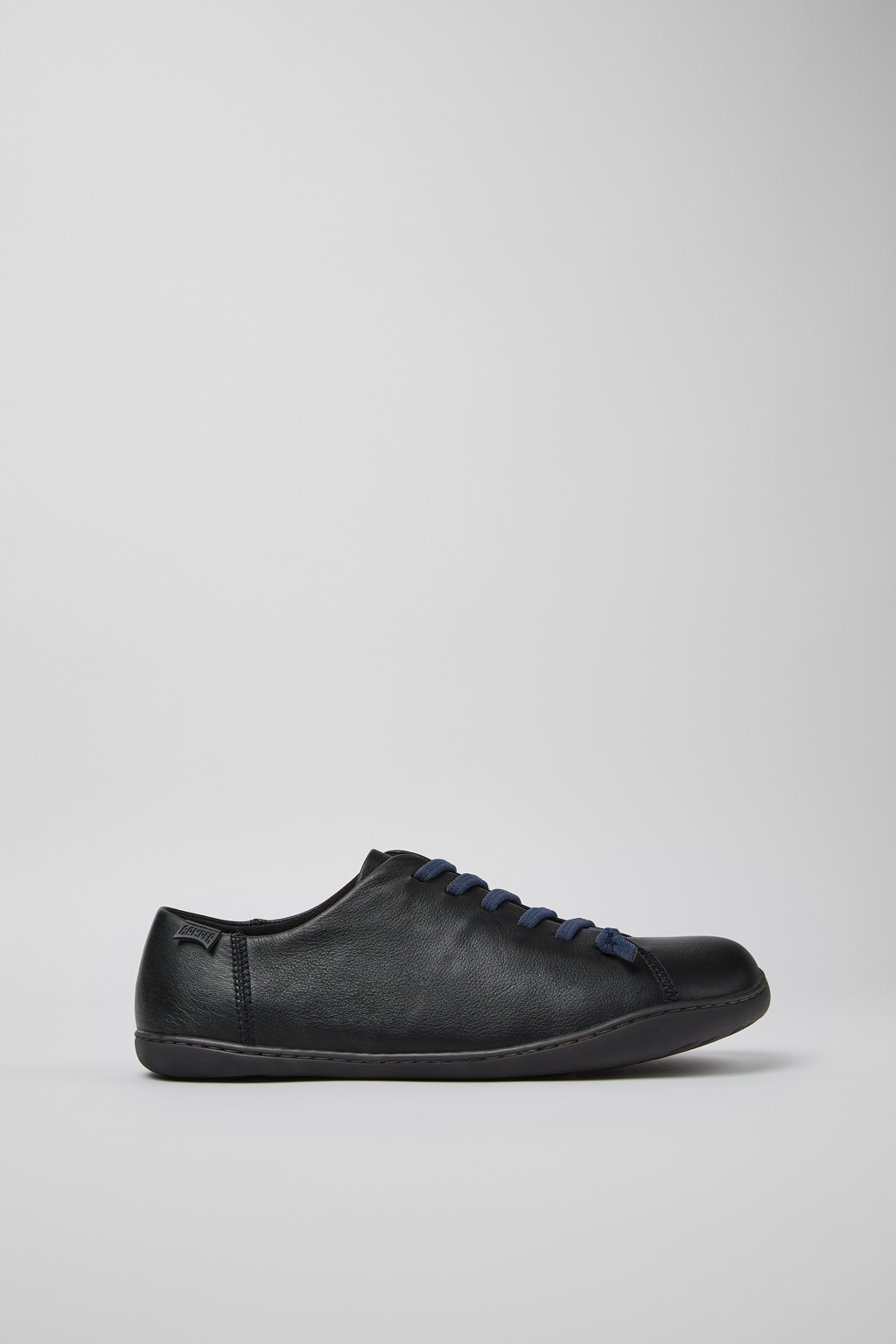 Peu Black Leather Shoes for Men. - Image 2