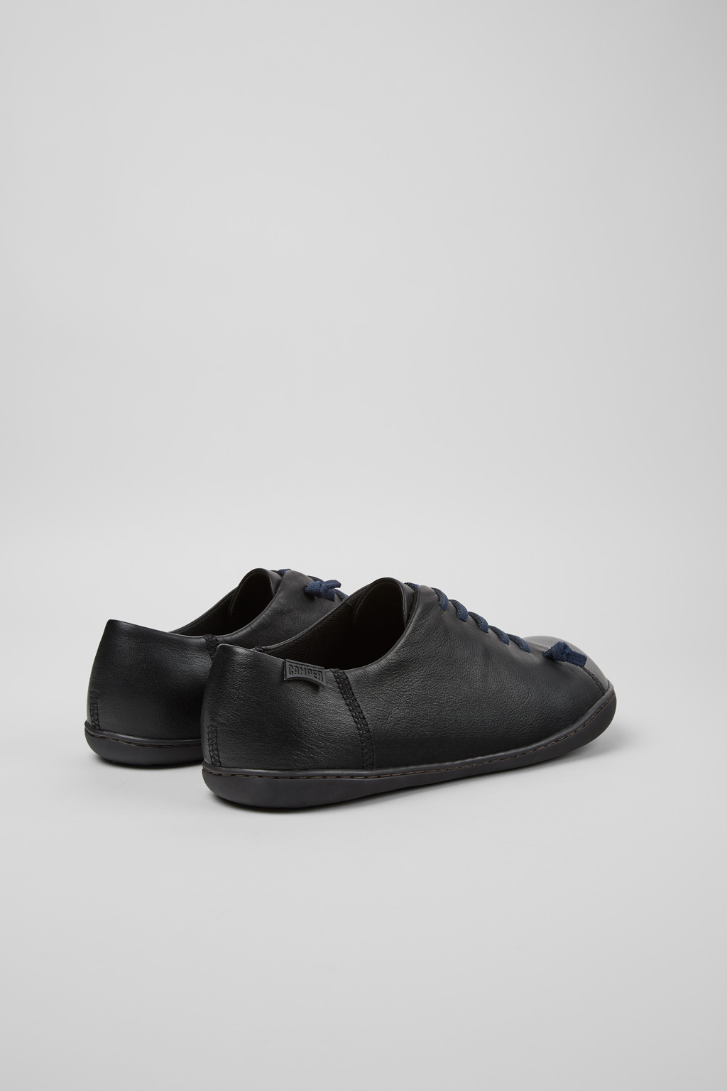 Peu Black Leather Shoes for Men. - Image 3