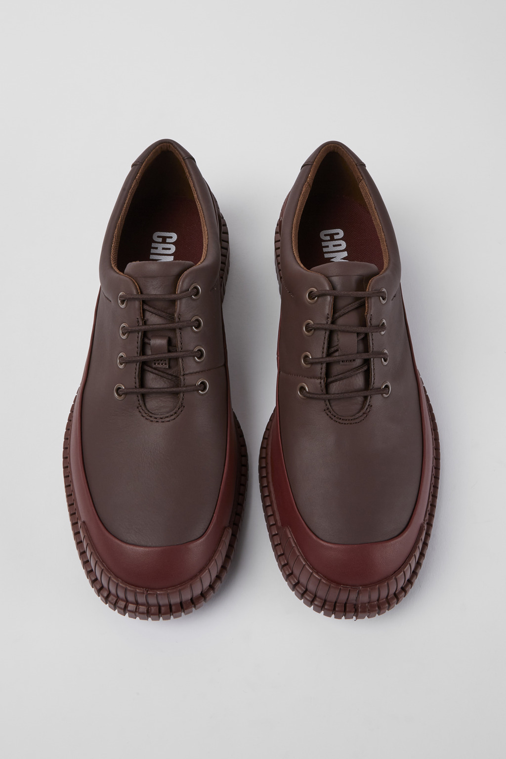 Pix Burgundy leather lace-up shoes - Image 4