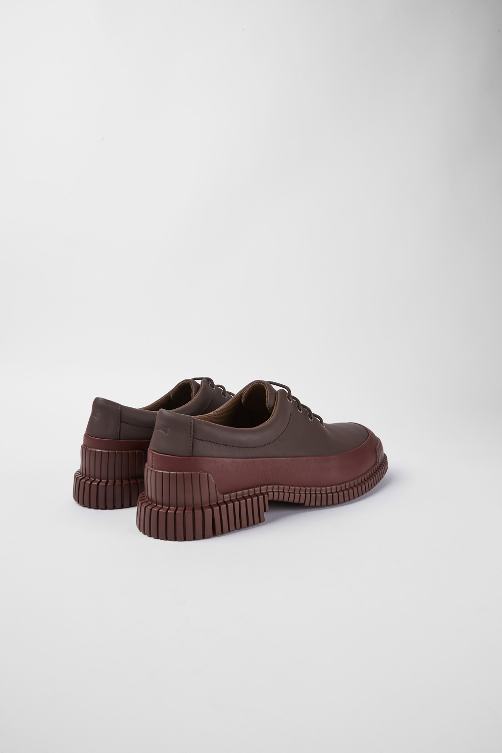 Pix Burgundy leather lace-up shoes - Image 3