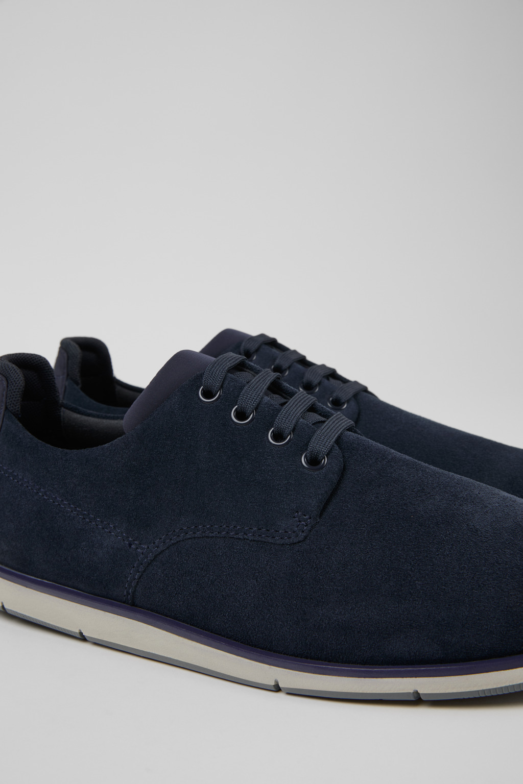 Smith Blue Leather and Textile Shoes for Men.