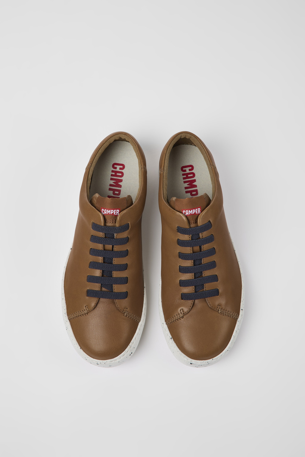 Peu Touring Brown leather sneakers for men - Image 4