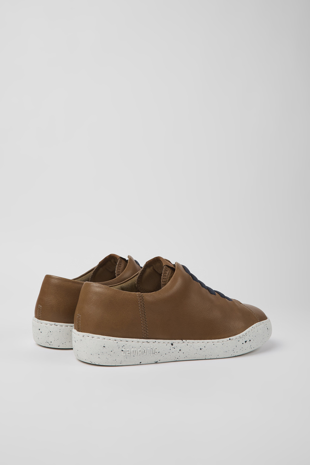 Peu Touring Brown leather sneakers for men - Image 3