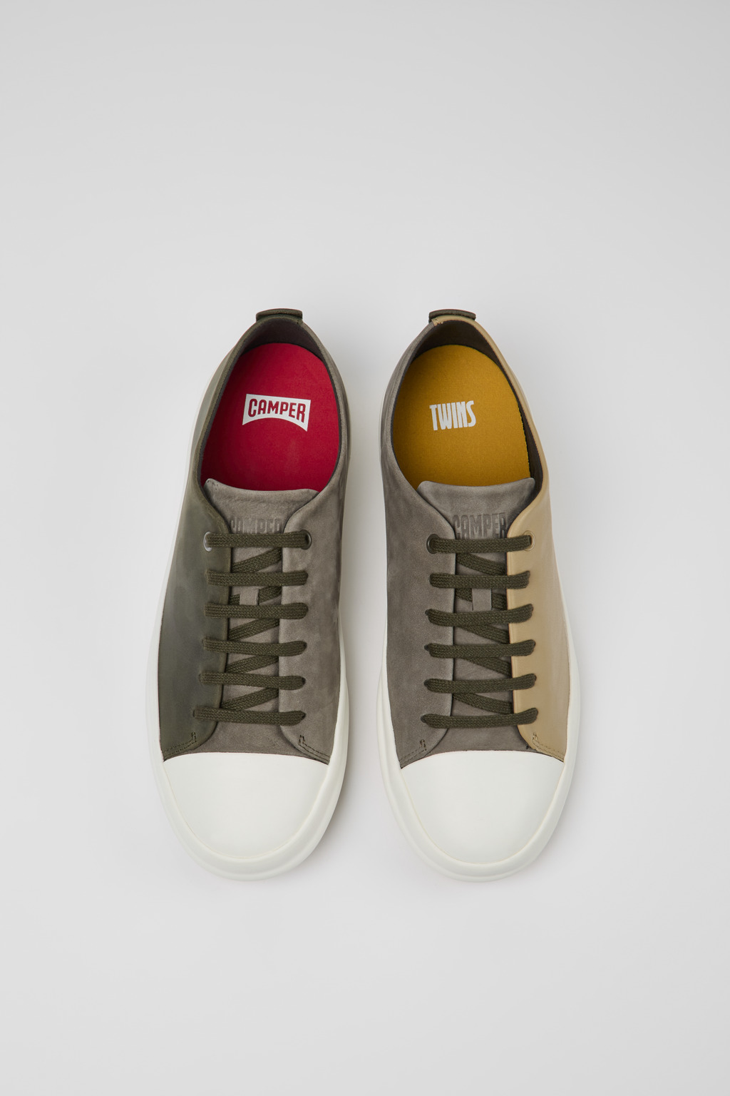Twins Multicolor Nubuck and Leather Shoes for Men. - Image 4