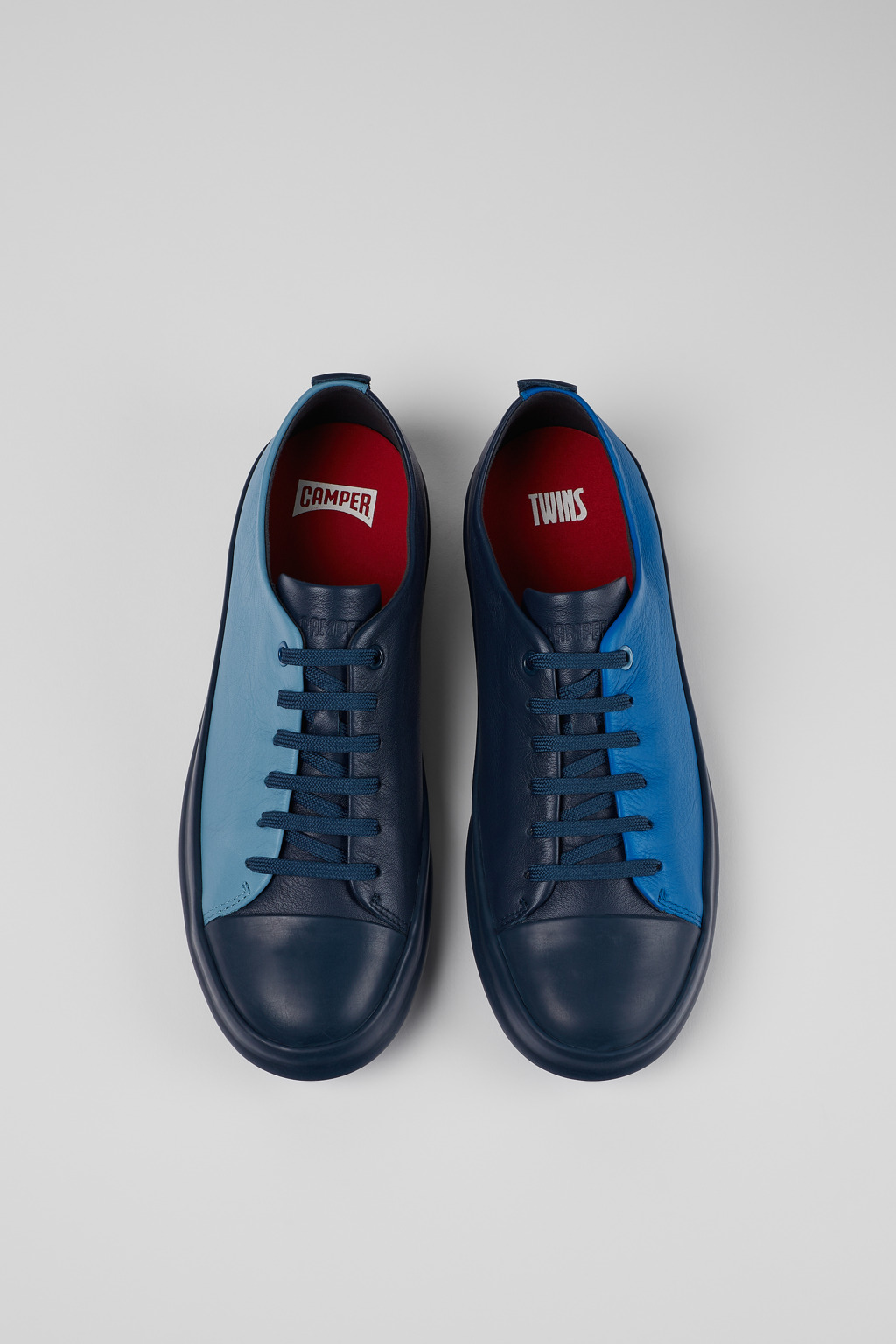 Twins Blue Leather Sneaker for Men - Image 4
