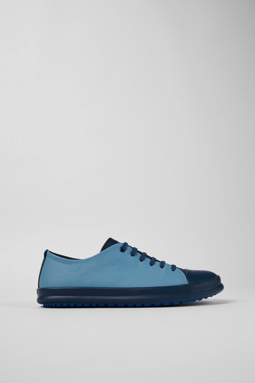 Twins Blue Leather Sneaker for Men - Image 2