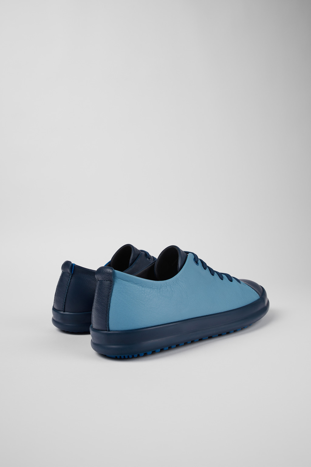 Twins Blue Leather Sneaker for Men - Image 3
