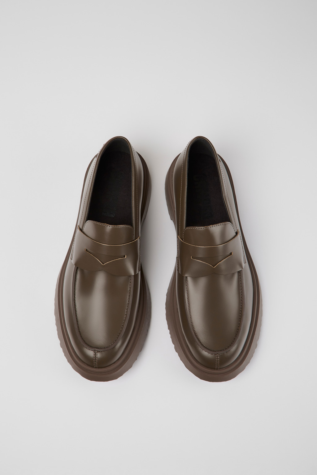 Walden Brown leather loafers for men - Image 4