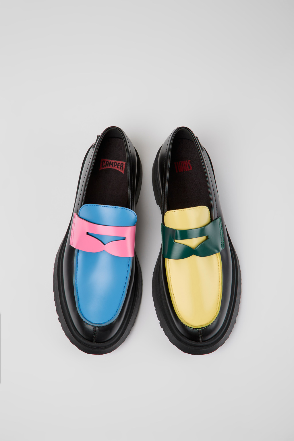 Twins Multicolored leather loafers for men - Image 4