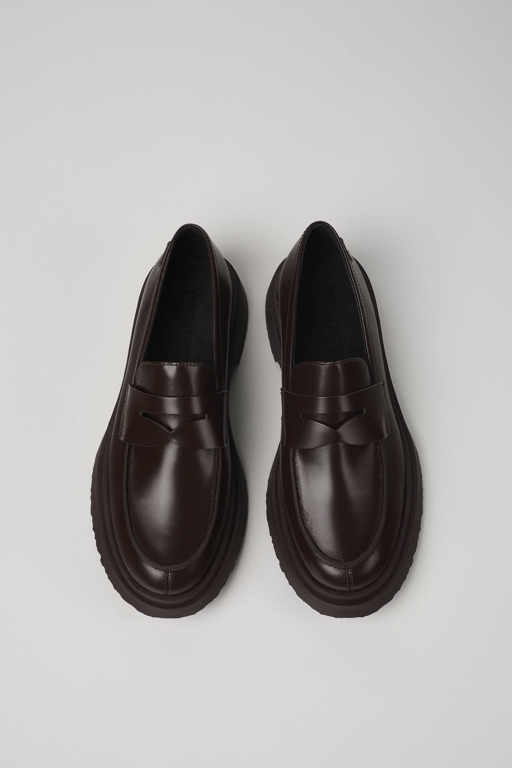 Walden Brown leather loafers for men - Image 4