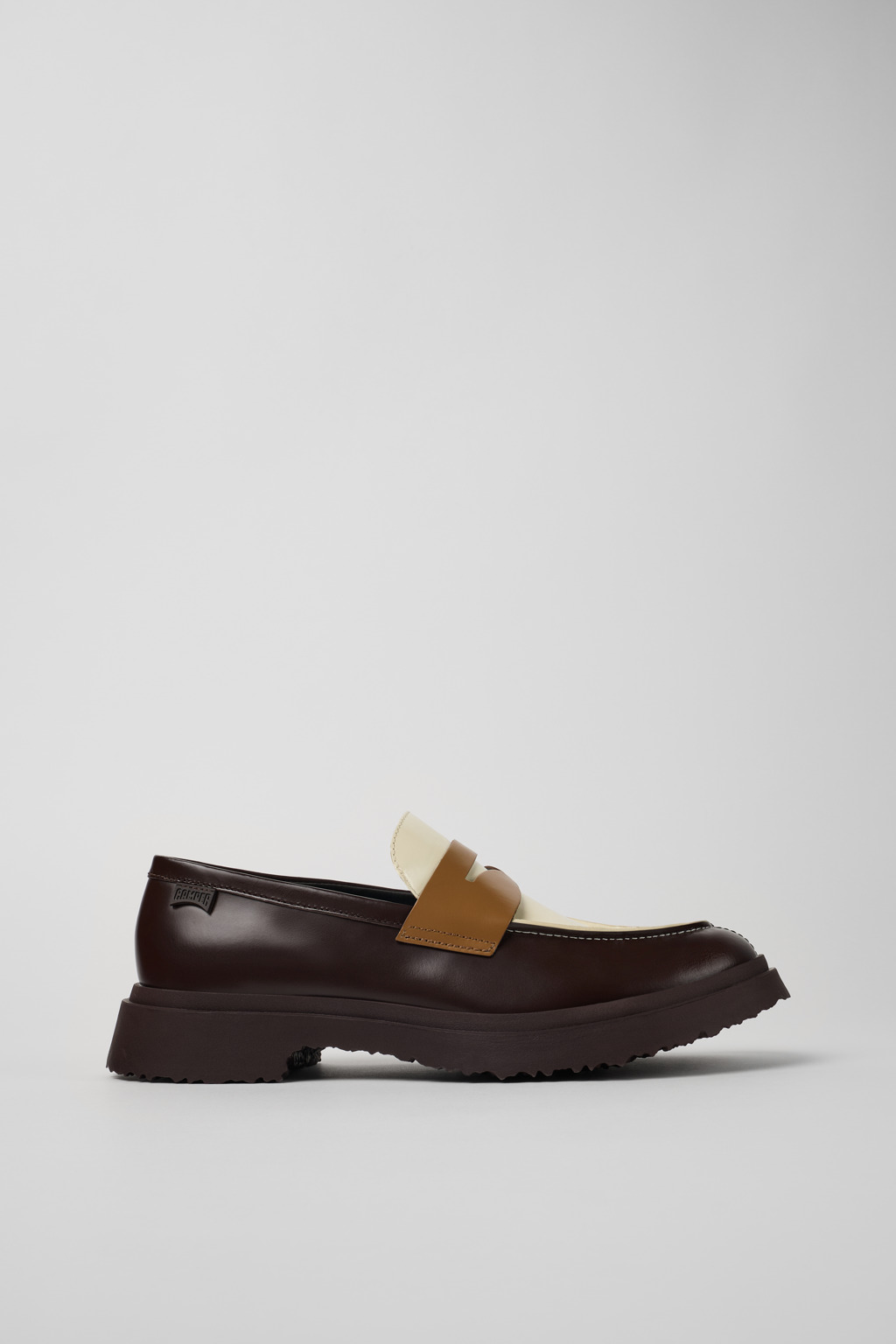 Twins Brown and white leather loafers for men - Image 2