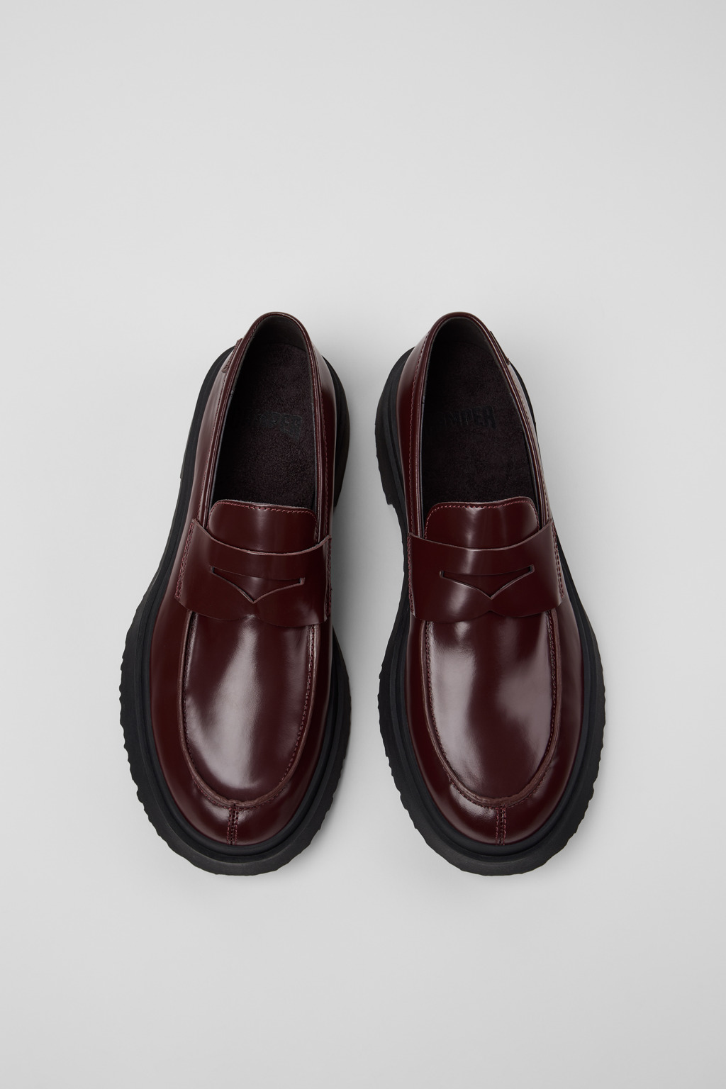 Walden Burgundy Leather Moccasins for Men. - Image 4
