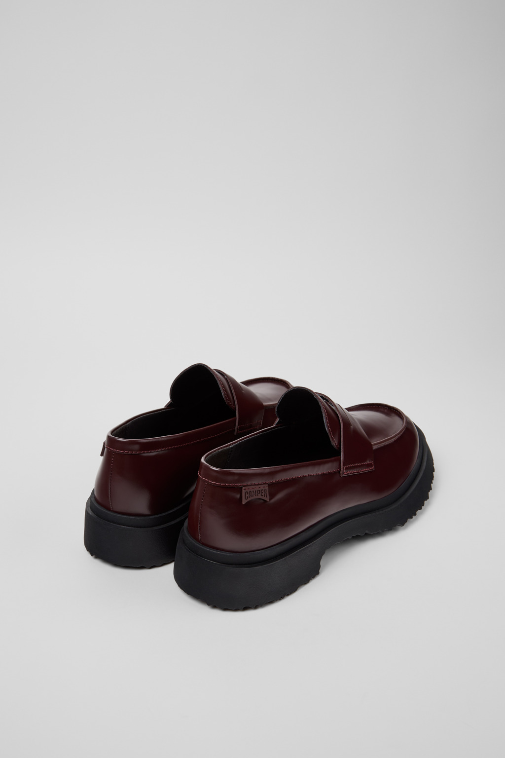 Walden Burgundy Leather Moccasins for Men. - Image 3