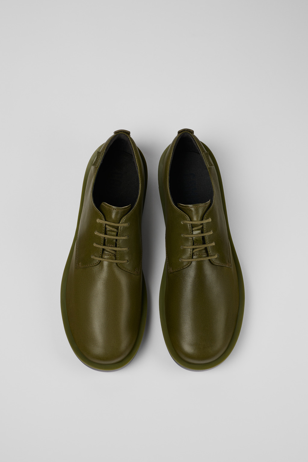 Wagon Green Leather Blucher for Men - Image 4
