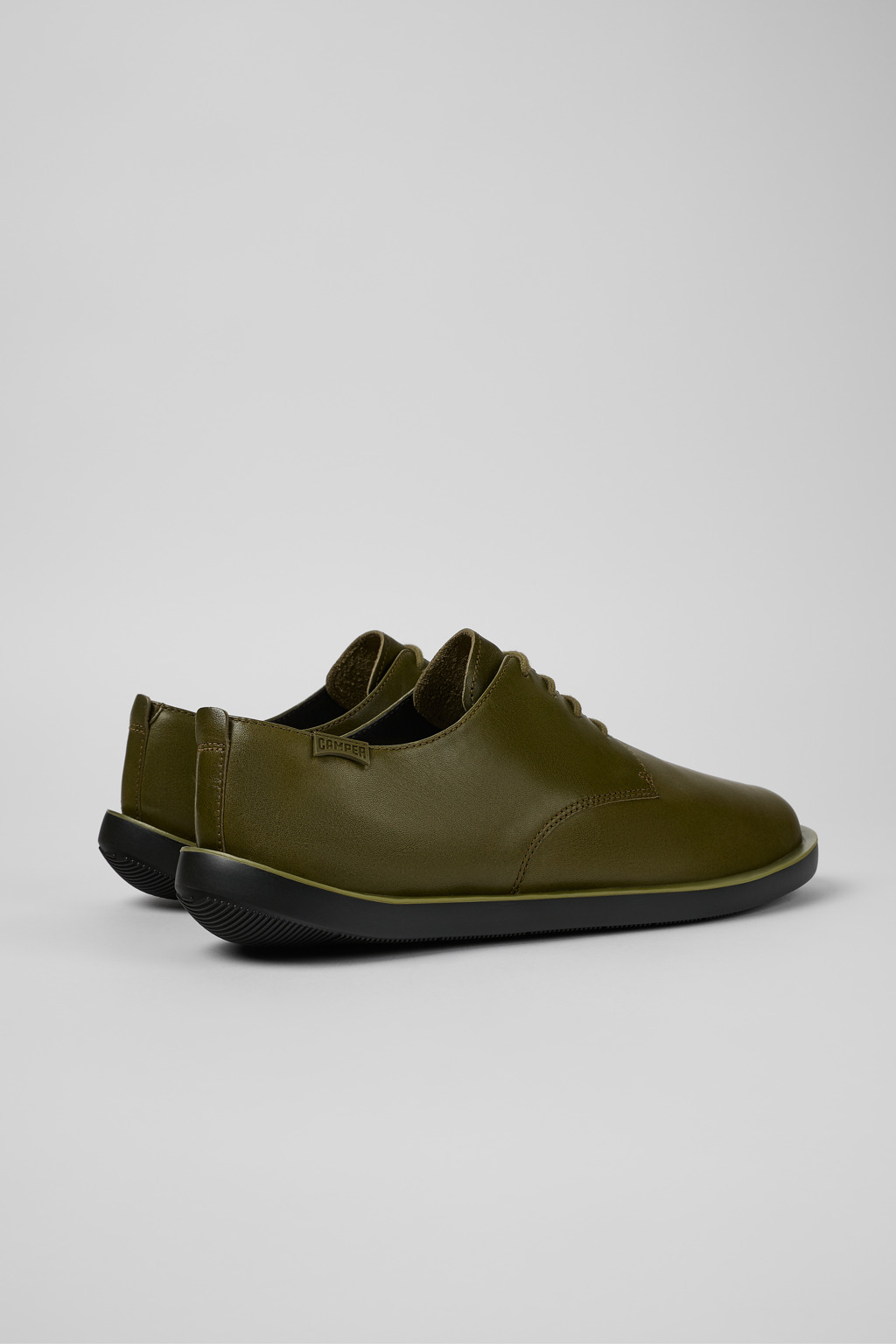 Wagon Green Leather Blucher for Men - Image 3