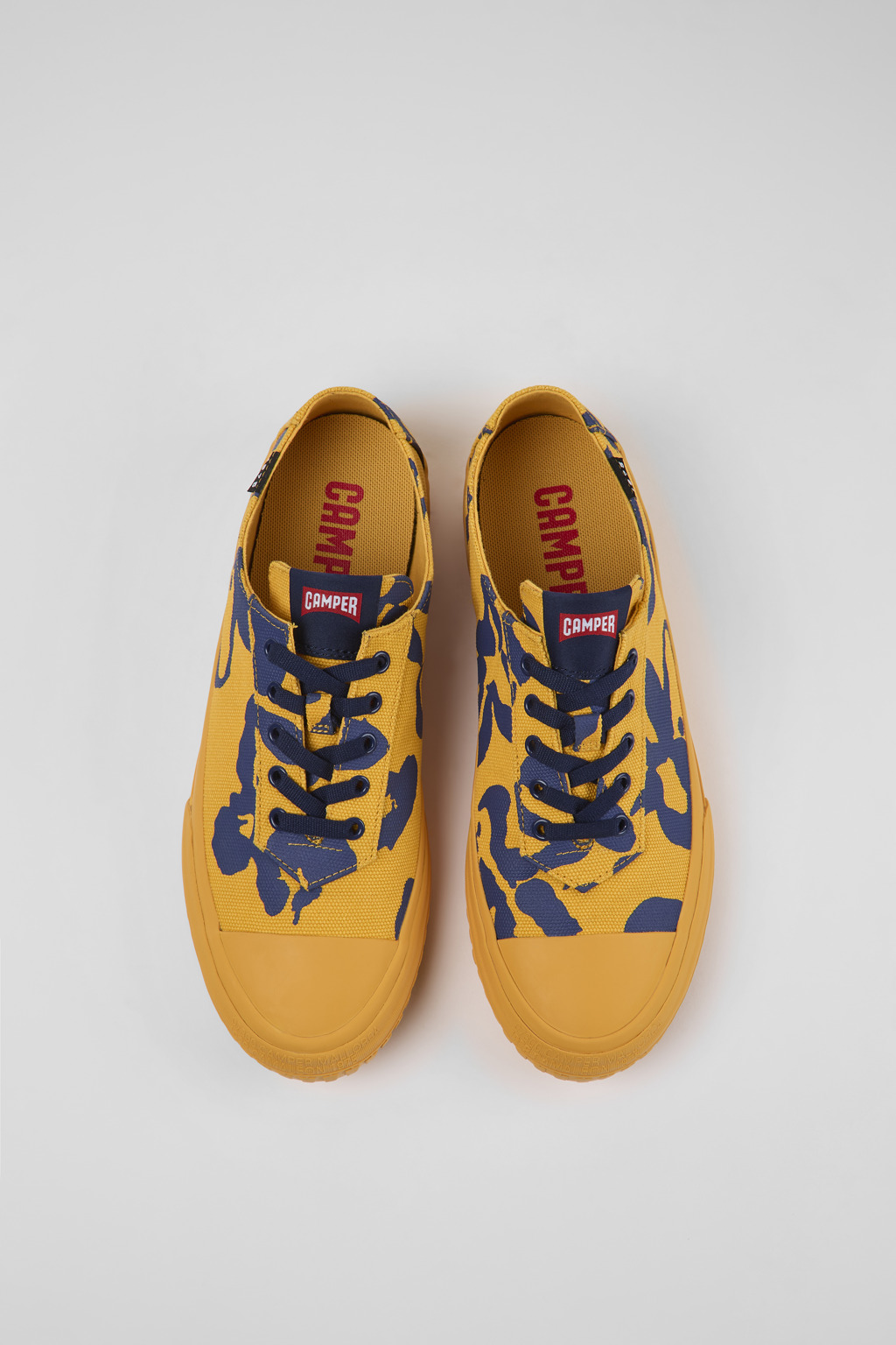 Camaleon Orange and blue recycled cotton sneakers for men - Image 4