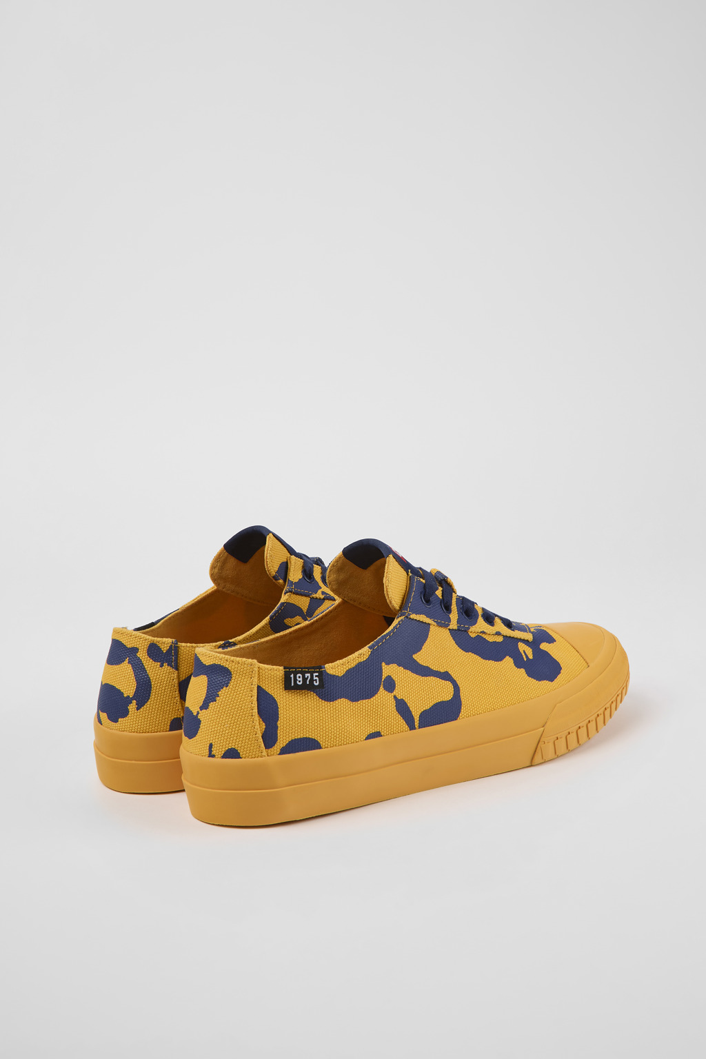 Camaleon Orange and blue recycled cotton sneakers for men - Image 3