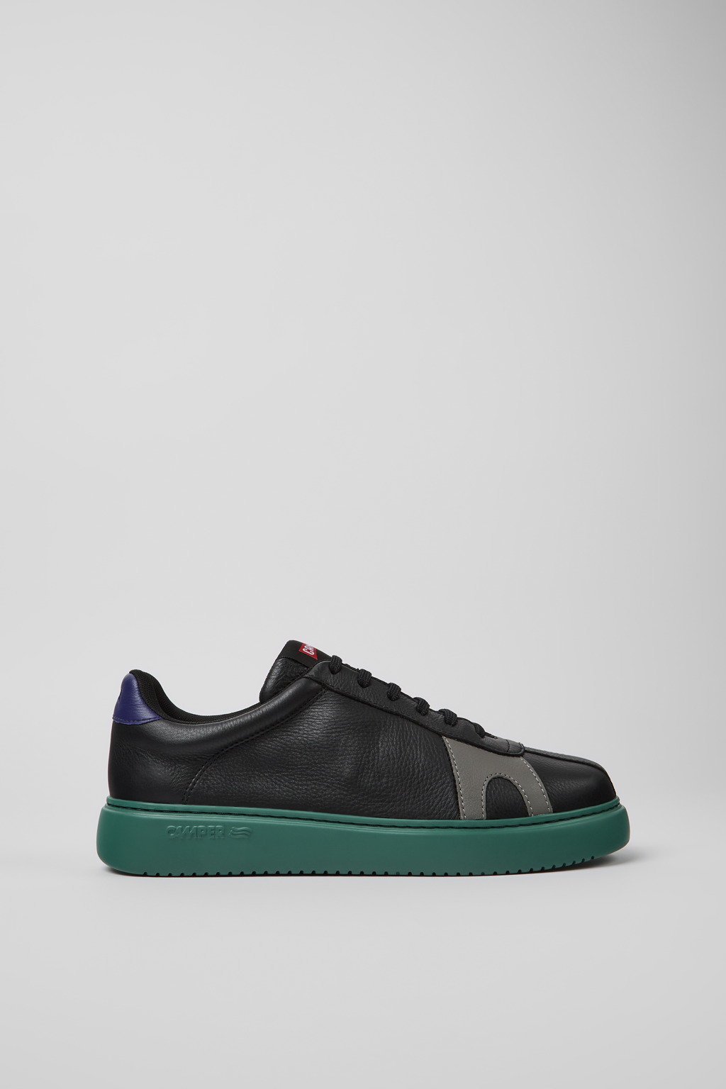 Twins Black leather sneakers for men - Image 2