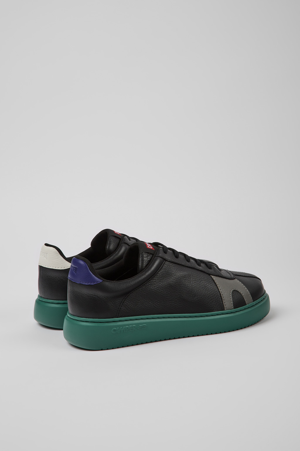 Twins Black leather sneakers for men - Image 3