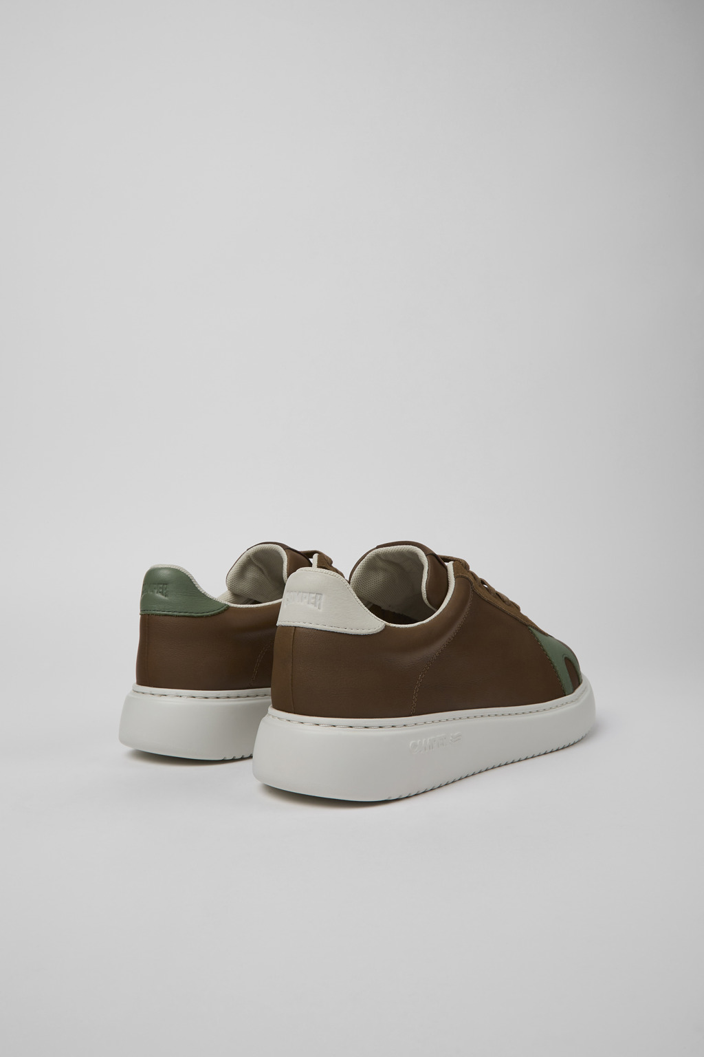 Twins Brown leather and nubuck sneakers for men - Image 3