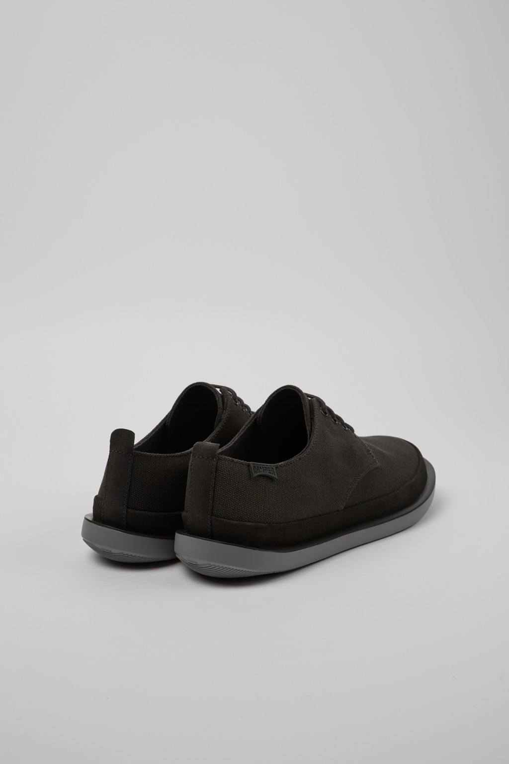 Wagon Gray Recycled Cotton and Nubuck Shoes for Men. - Image 3