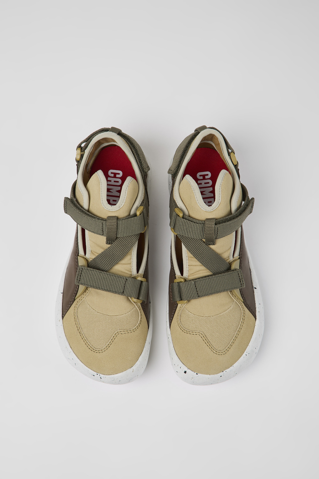 Peu Stadium White non-dyed leather and textile semi-open sneakers for men - Image 4