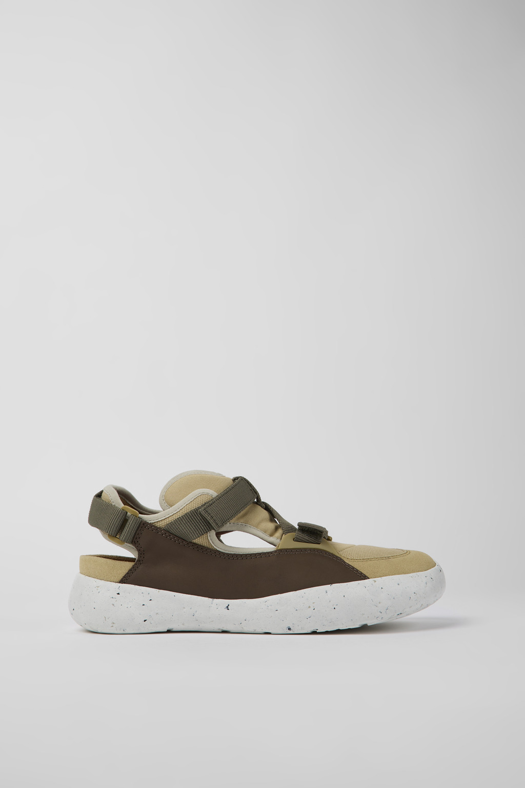 Peu Stadium White non-dyed leather and textile semi-open sneakers for men - Image 2