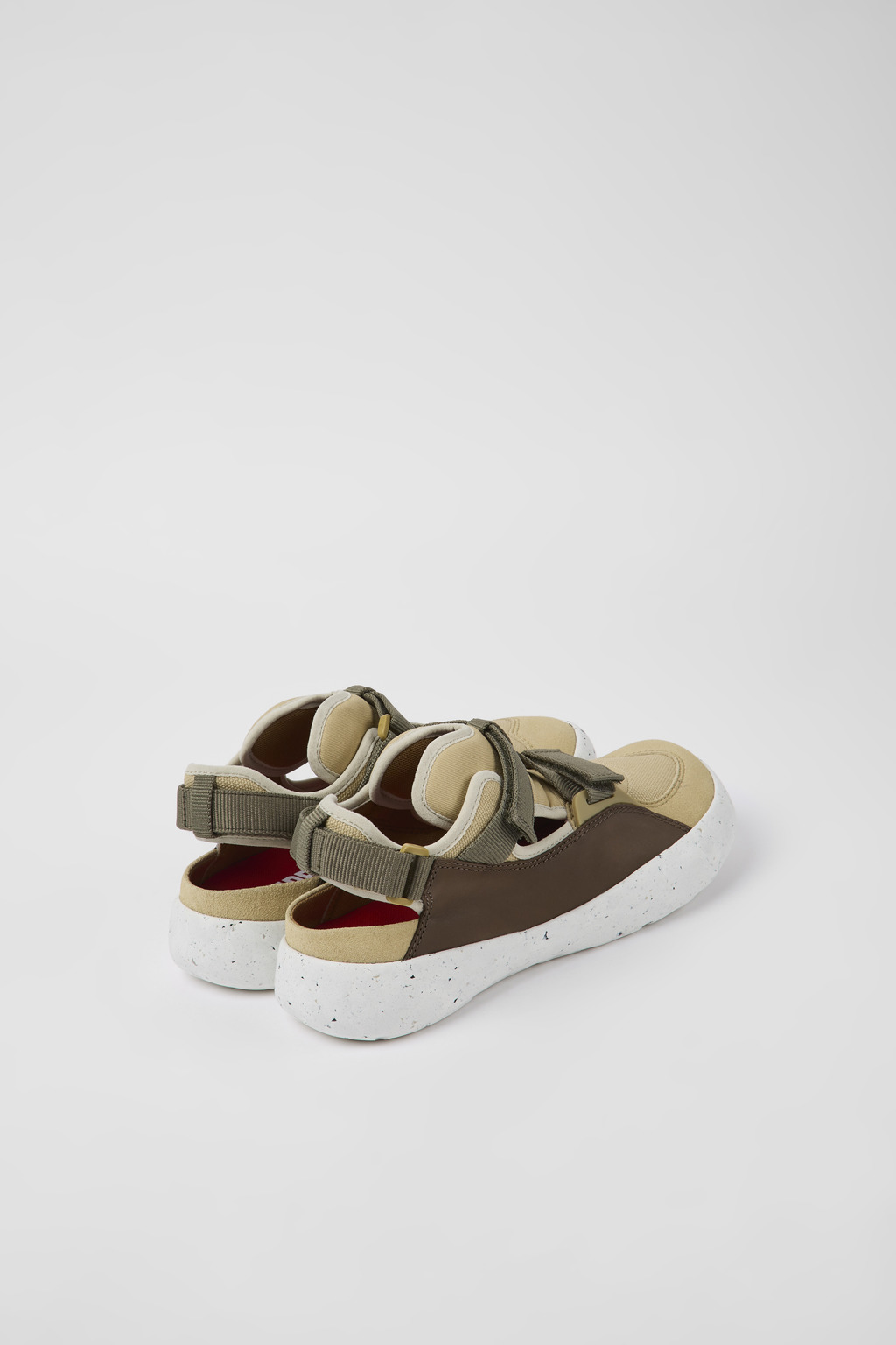 Peu Stadium White non-dyed leather and textile semi-open sneakers for men - Image 3