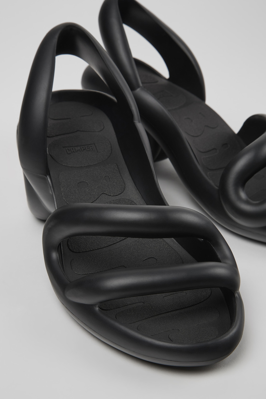Kobarah Black Synthetic Sandals for Men.