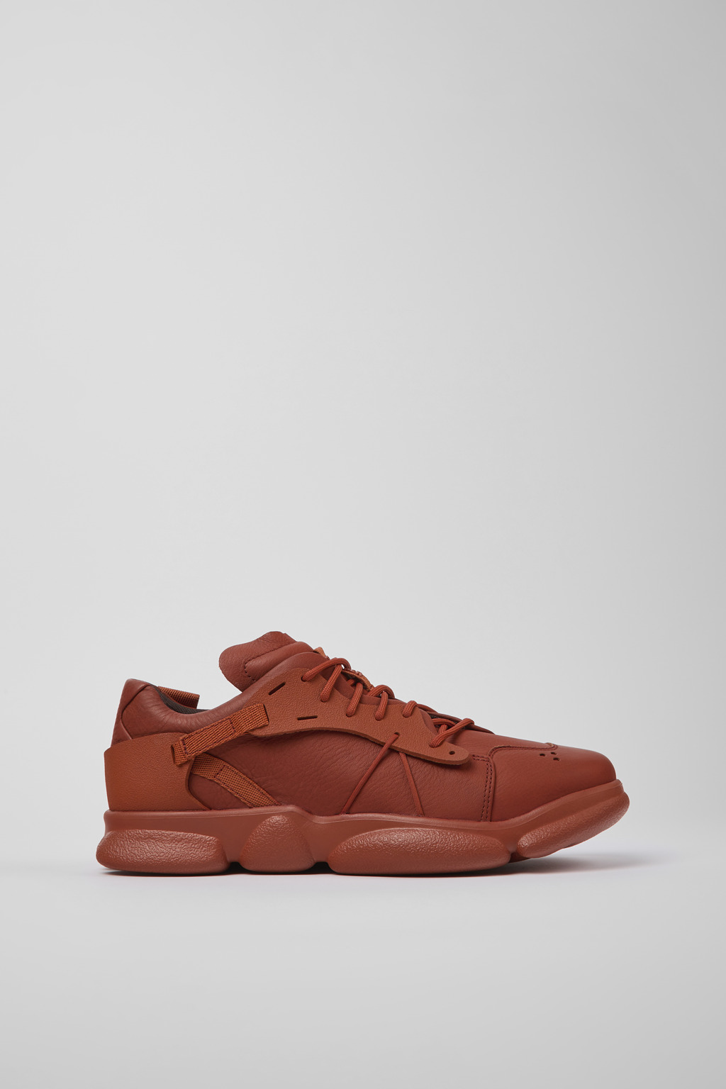 Karst Red leather and textile sneakers for men - Image 2