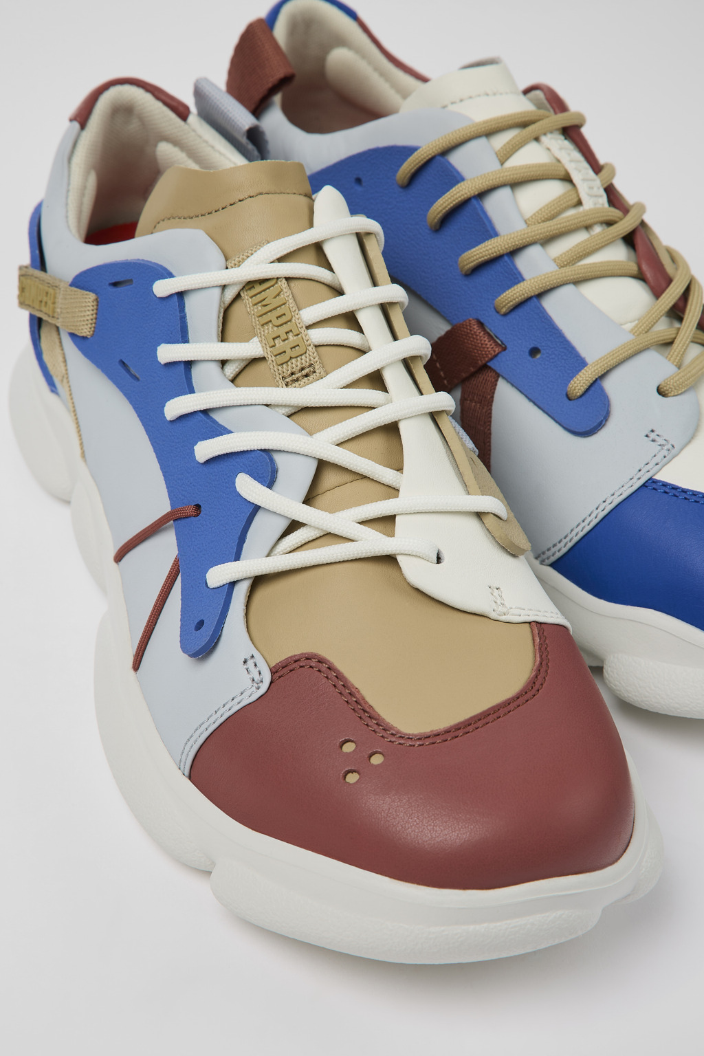 Twins Multicolored Leather/Textile Sneaker for Men