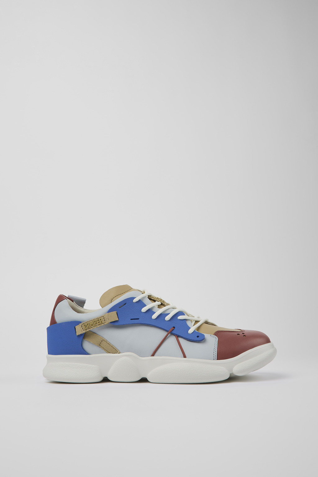 Twins Multicolored Leather/Textile Sneaker for Men - Image 2