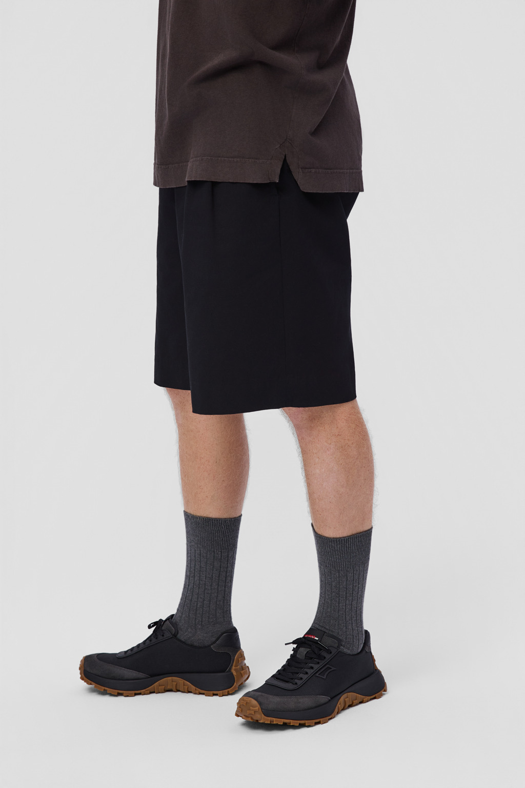 Drift Trail Black Textile and Nubuck Leather Sneakers for Men. - Image 6