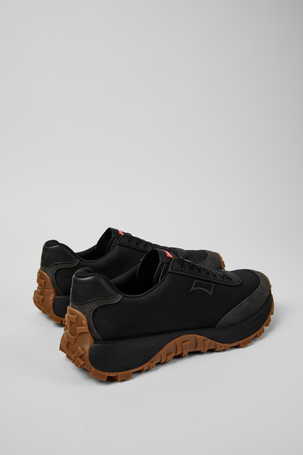 Drift Trail Black Textile and Nubuck Leather Sneakers for Men. - Image 3