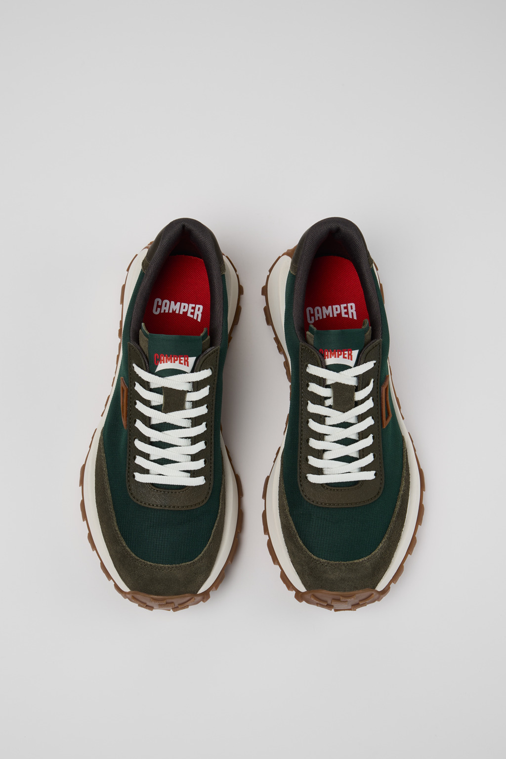 Drift Trail Green Textile and Nubuck Sneakers for Men. - Image 5