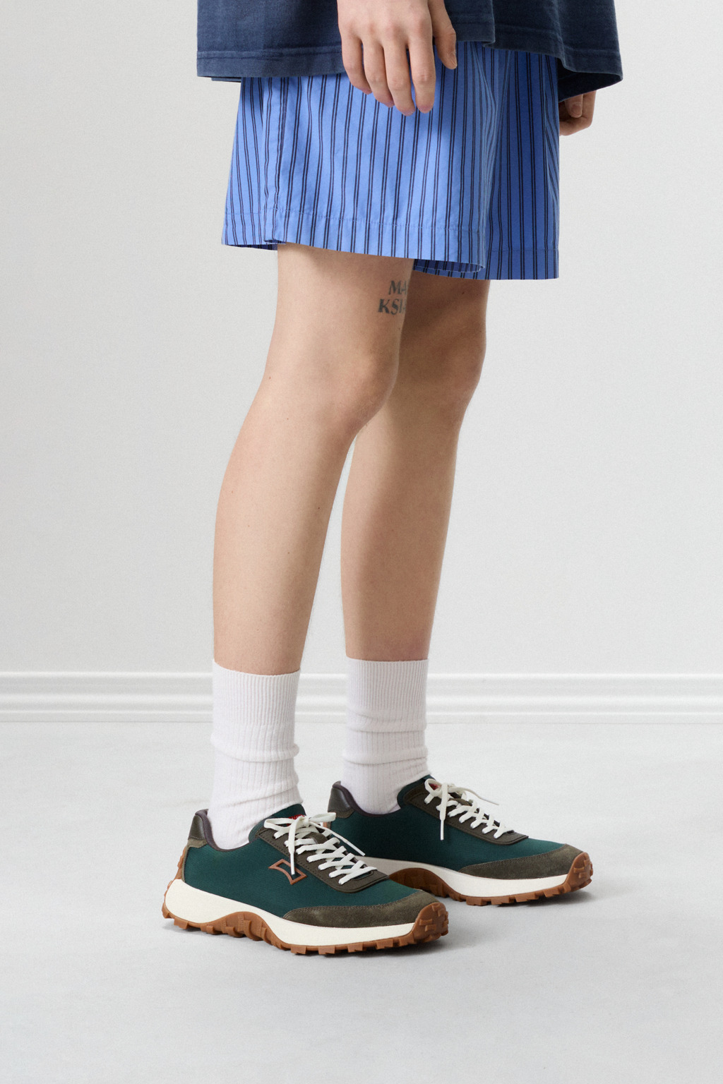 Drift Trail Green Textile and Nubuck Sneakers for Men. - Image 2