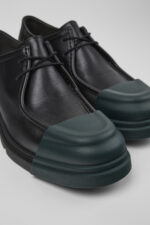 Junction Black leather shoes for men