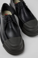 Junction Black Leather Men's Shoe.