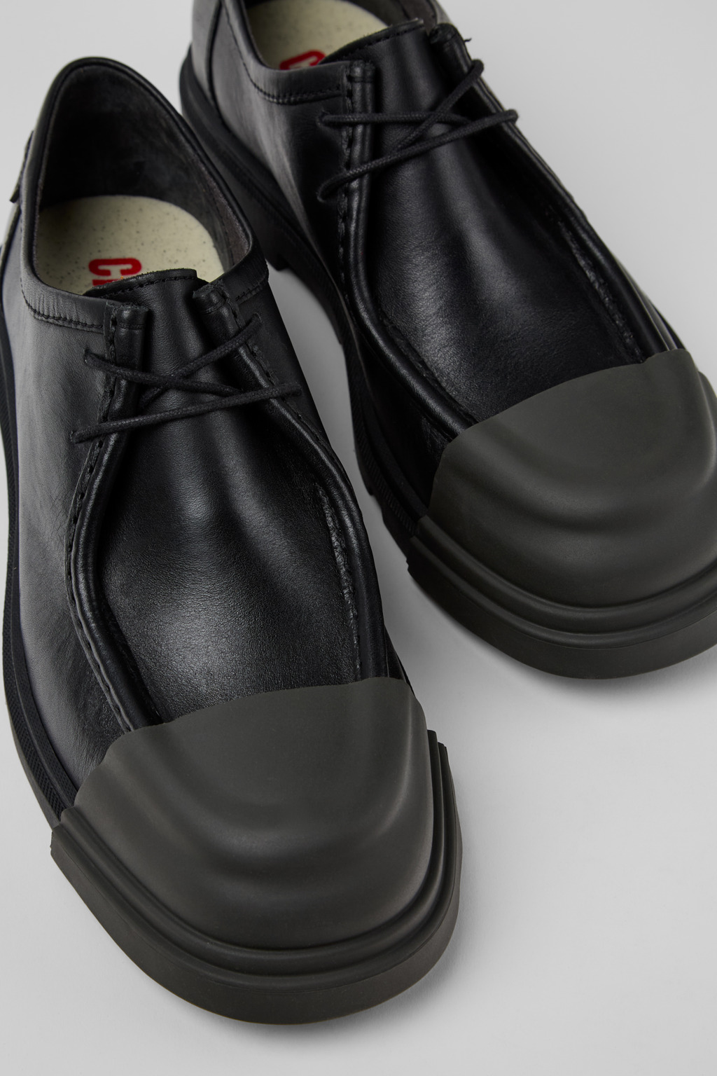 Junction Black Leather Men's Shoe.