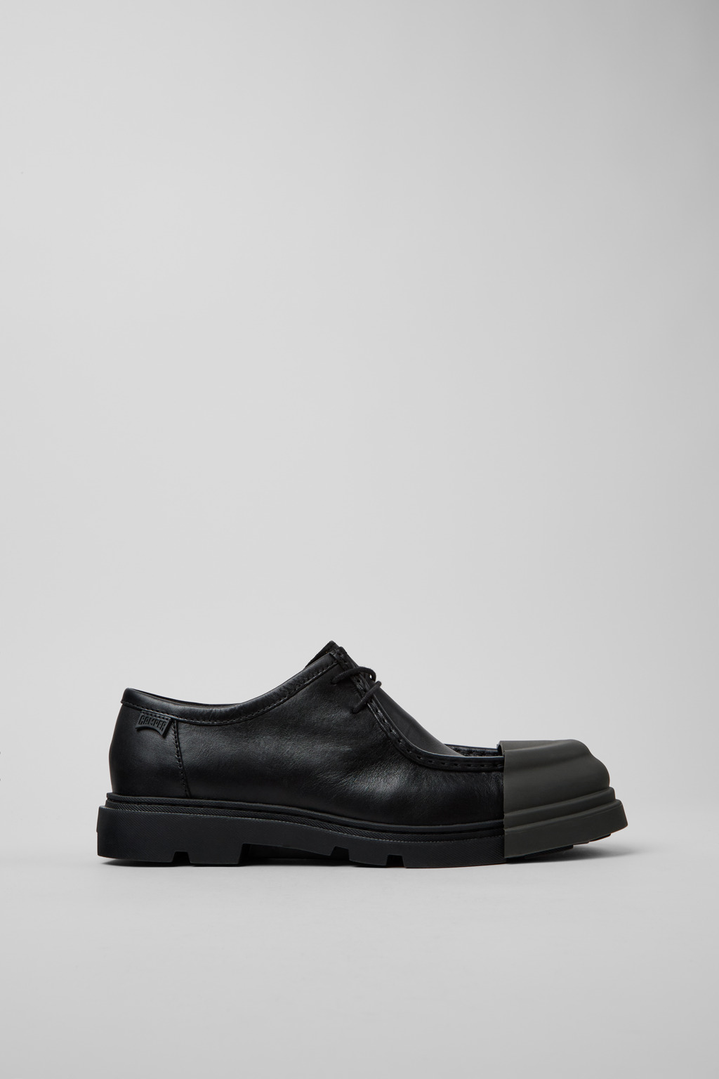 Junction Black Leather Men's Shoe. - Image 2
