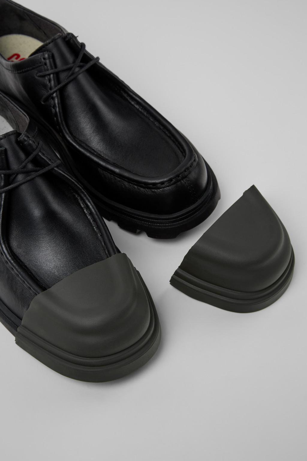 Junction Black Leather Men's Shoe. - Image 6