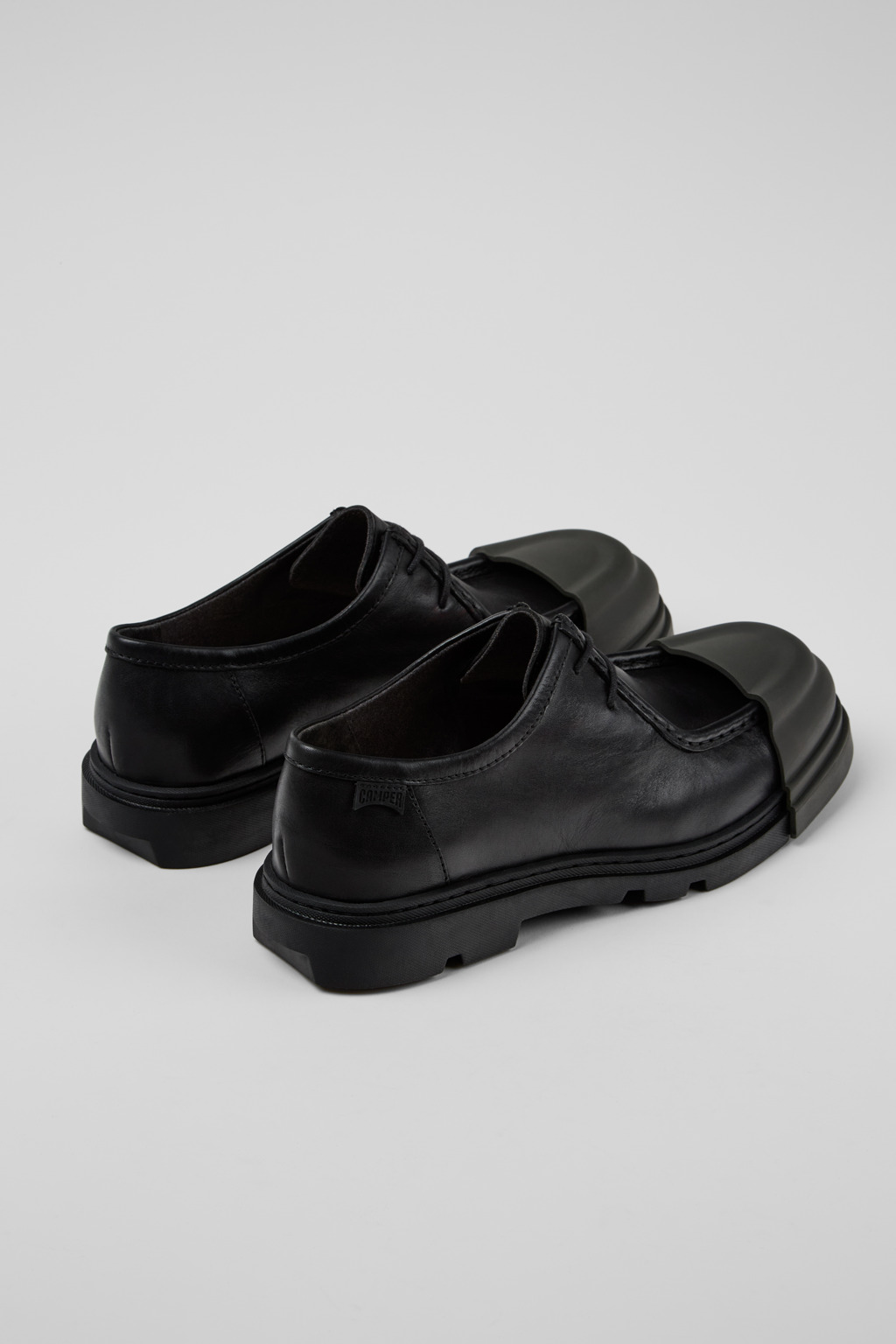 Junction Black Leather Men's Shoe. - Image 3