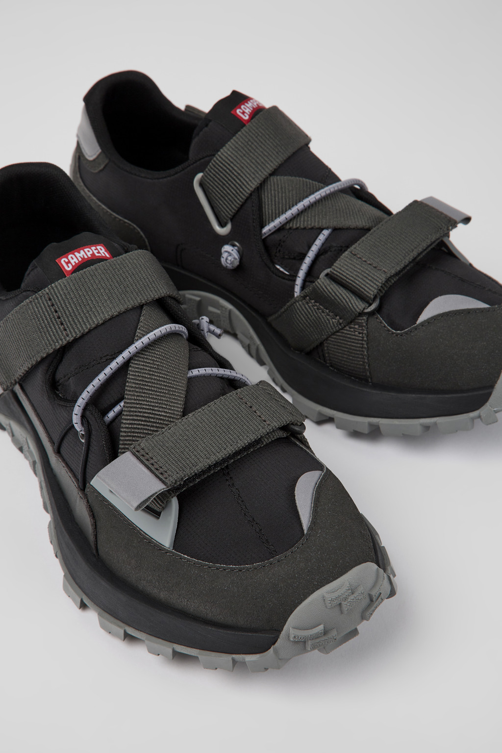 Drift Trail Black and gray textile and nubuck sneakers for men